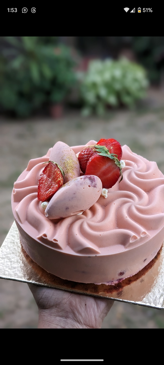 Tea Cup Entremet - Strawberry and Hibiscus
